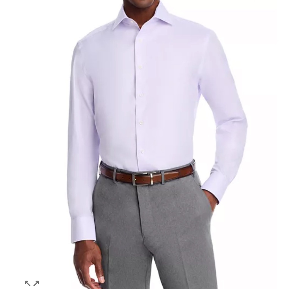 Canali Men's Classic Lavender Dress Shirt
